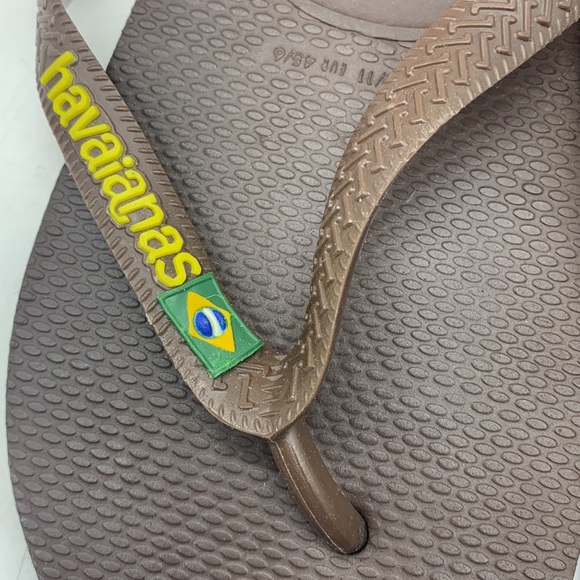 Havaianas Brazil Brown Flip Flop Sandals Size EU 45/46 US 10/11 FFT5091A - Picture 3 of 7